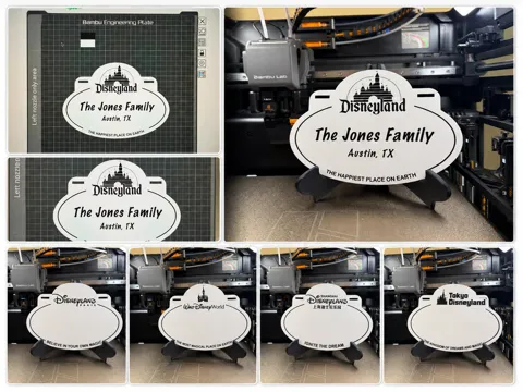 Letrero o emblema decorativo: Customizable Disney Stroller Tags XL for All Parks — referencia de MakerWorld