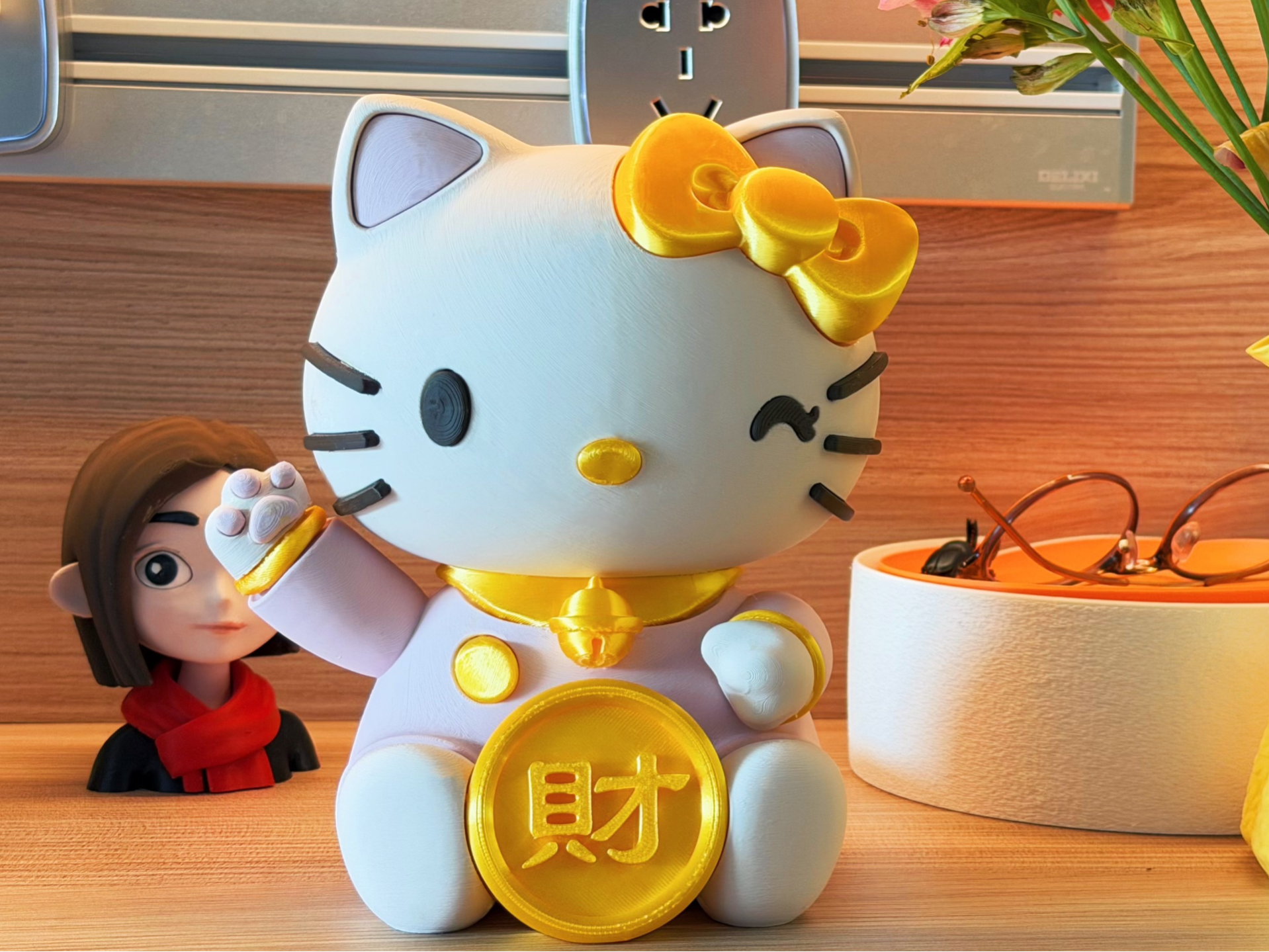Hello Kitty 招财猫（分件打印）