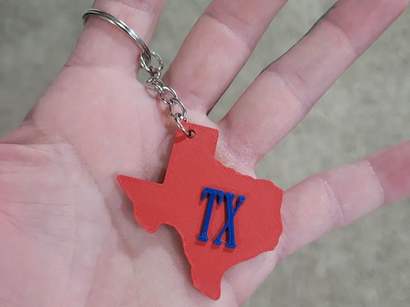 U.S State Texas Keychain 
