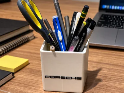 Simple Porsche Script Pen Holder