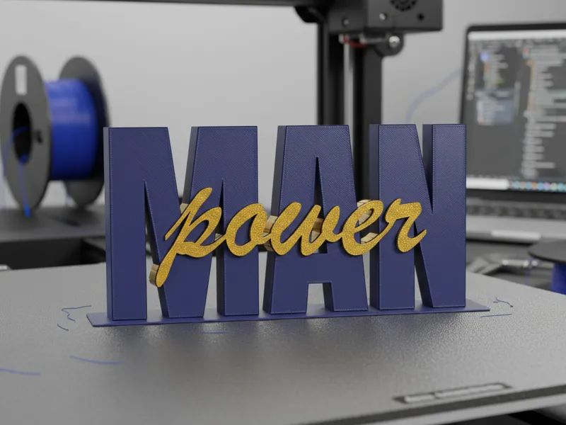 Man Power - 2-Part 3D Lettering / Schriftzug
