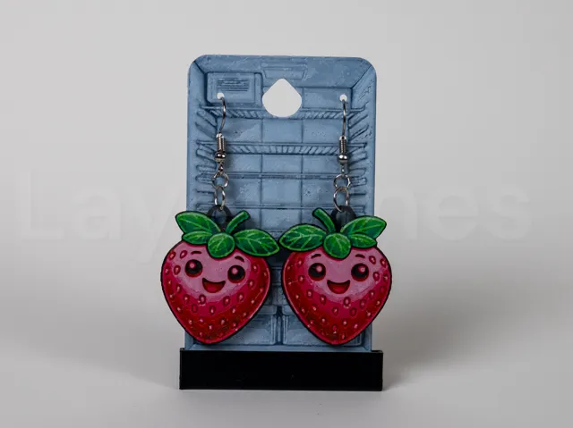 Strawberry Earrings - Happy Food Series
