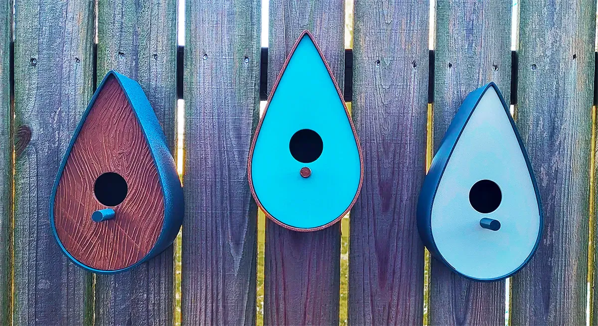 Elegant Raindrop Birdhouse **EASY PRINT** view 4