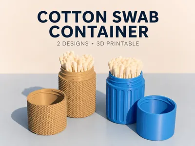 Cotton Swab Container | 2 Design Variants