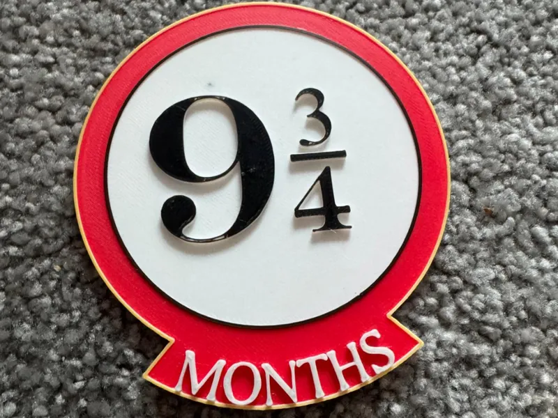 Harry Potter 9 ¾ Monate Schild Meilensteinkarte