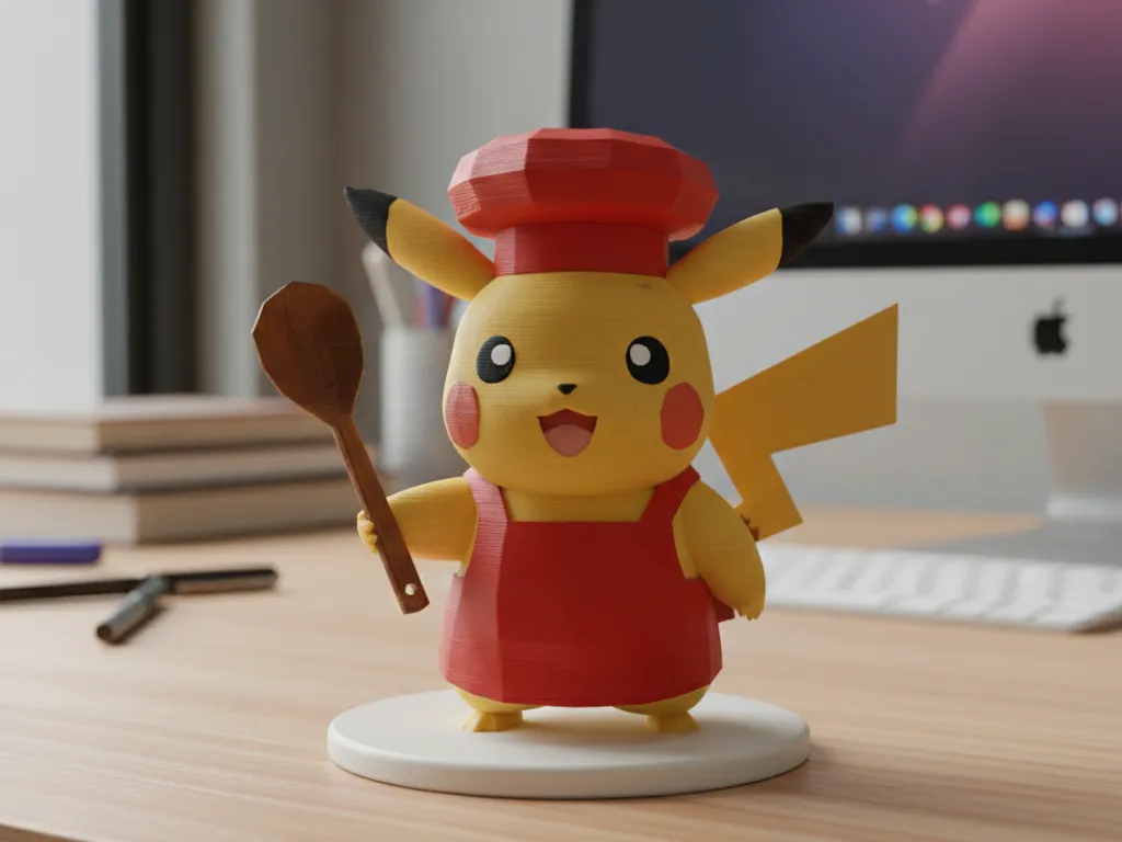 Christmas - Pokemon Pikachu Red Chef - Free 3D Print Model - MakerWorld