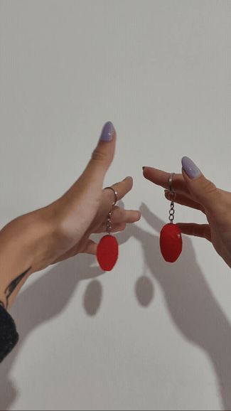 Llavero de corazón con imán