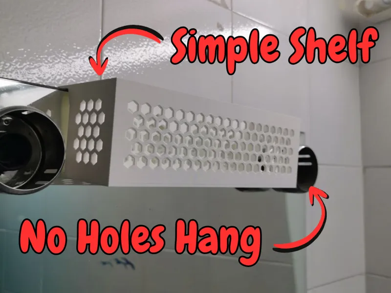 No-Drill Hex Shelf - Bathroom/Office Organizer