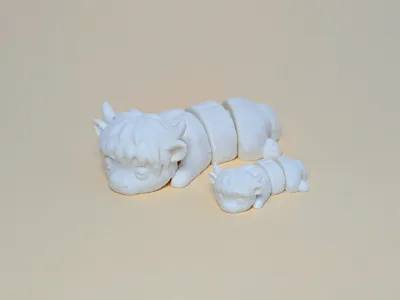 Articulated Highland Cow - Strong Joints - Free 3D Print Model - MakerWorld