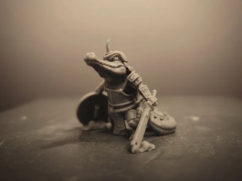 Crocodile Warrior (Supportless, FDM Friendly)