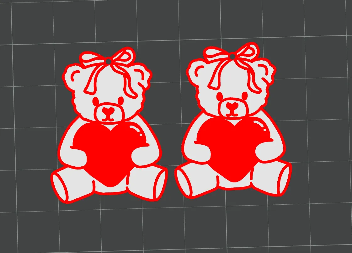 Pendientes oso san Valentin view 2