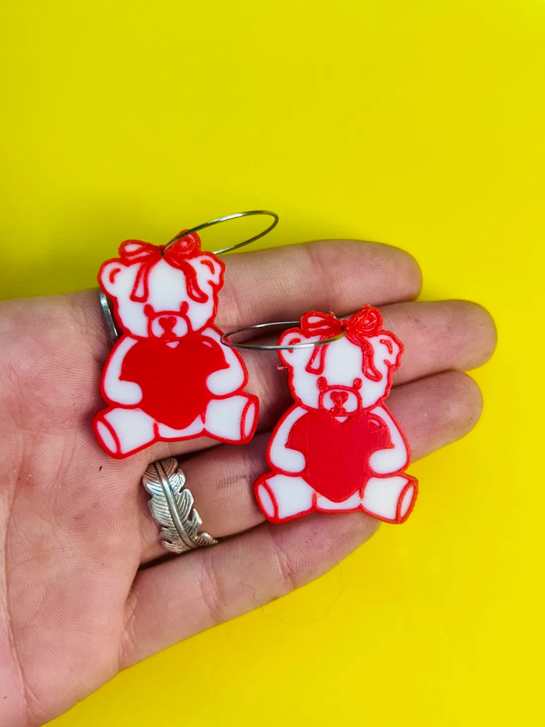 Pendientes oso san Valentin view 3