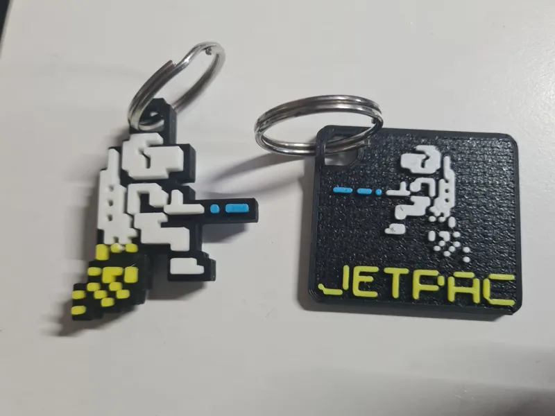 RETRO - 2 Keychains JetPac