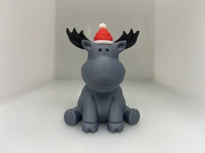 Reindeer cute sitting