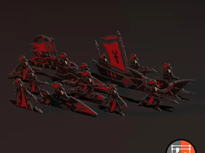 2.5D Dark Elf Raiders 