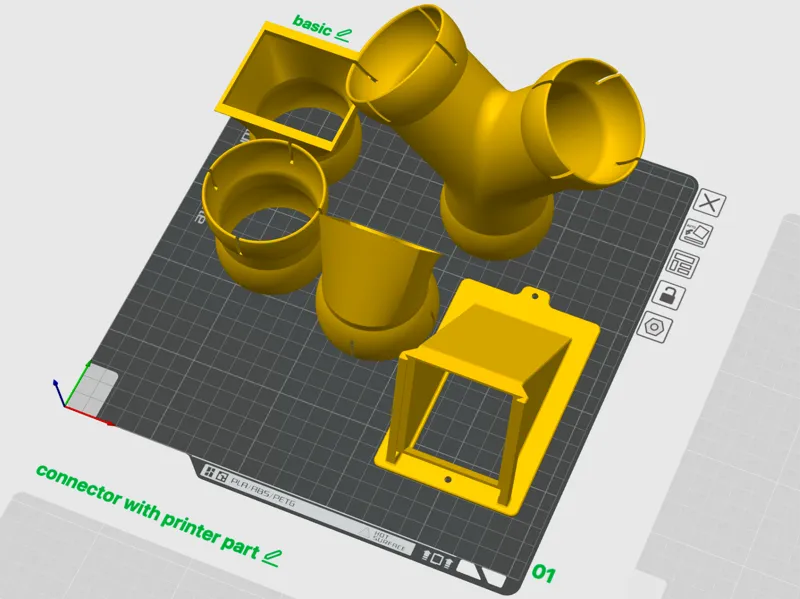 Filament Waste Removal Pipe System P1S P2S Printer