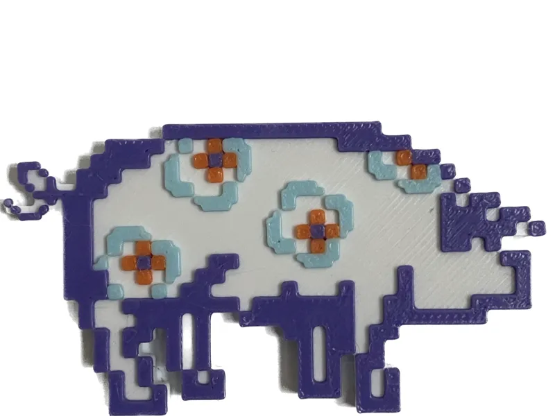 Pixel Pig Magnet