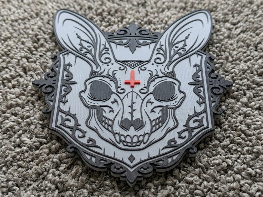 Easter Gothic Bunny Skull Wall Pop Art