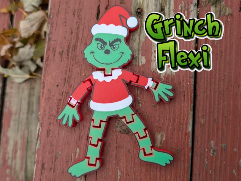 Flexi Grinch – Easy Fast Print Holiday Toy