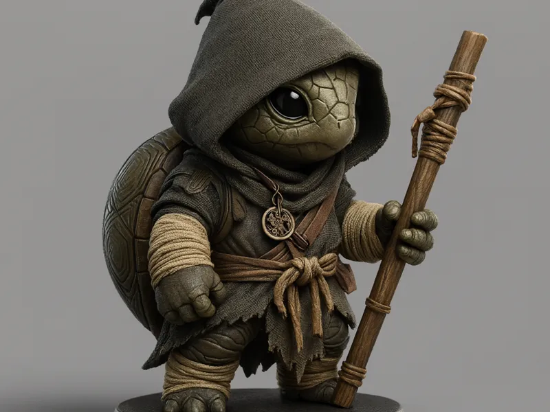 Schildkröten Mann Turtle Miniature