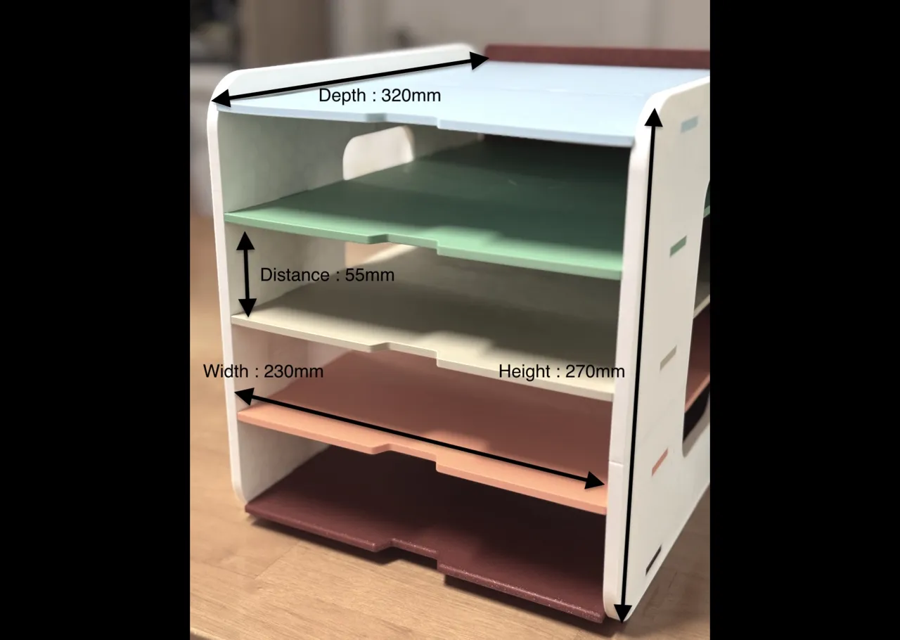Desk Paper Organizer - Letter+A4 / A5 / 12x12 view 2