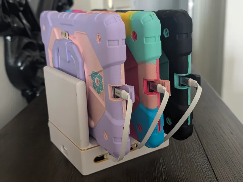 Kids iPad/Android tablet 3 slot charging station