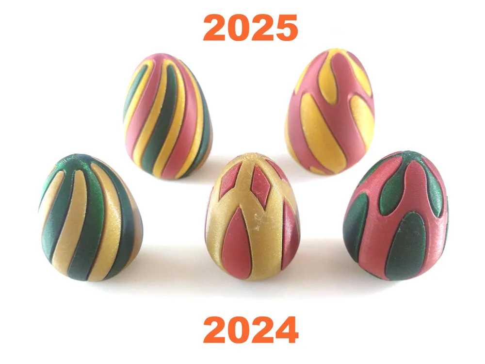 Spring Egs Models Single Extruder - Multi Color - Easter Eggs Twist - Free 3D Print Model ...