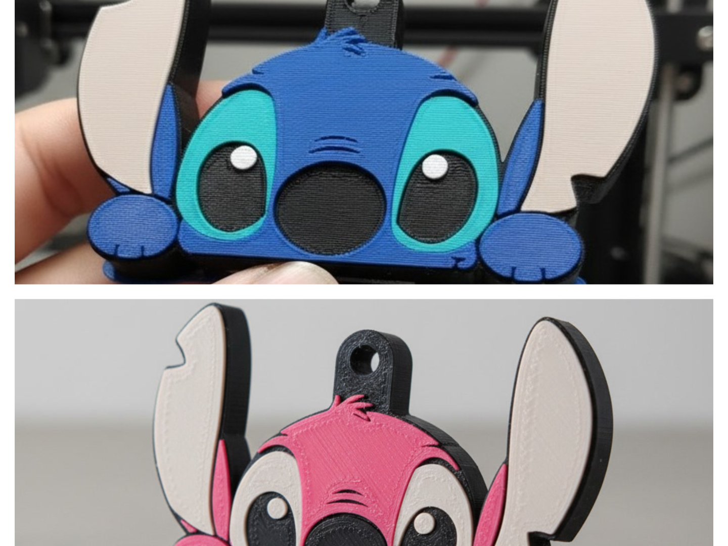 Adorable Abridor de latas llavero Stich y Angela