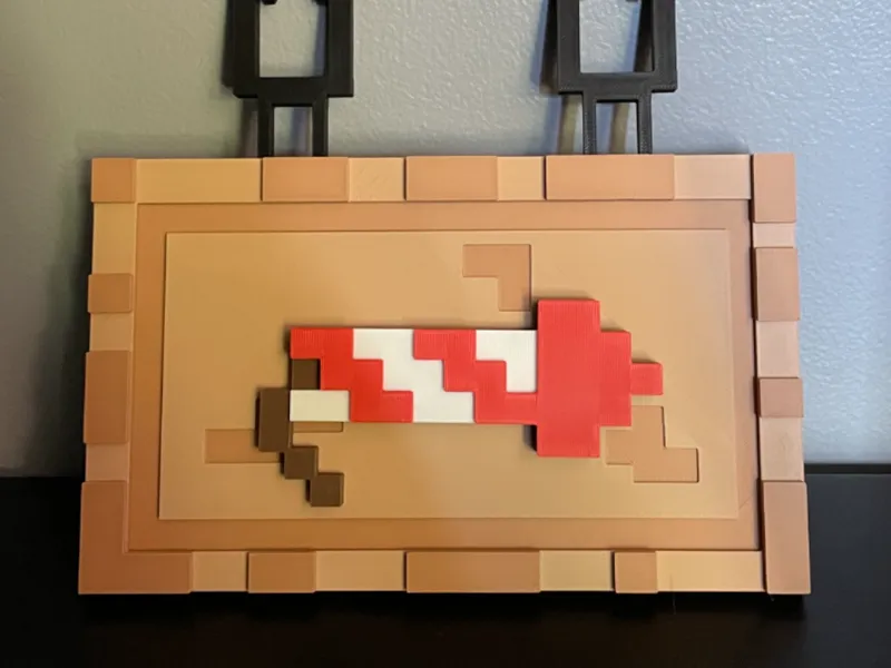 Firework For Minecraft Hanging Sign - Magnetic