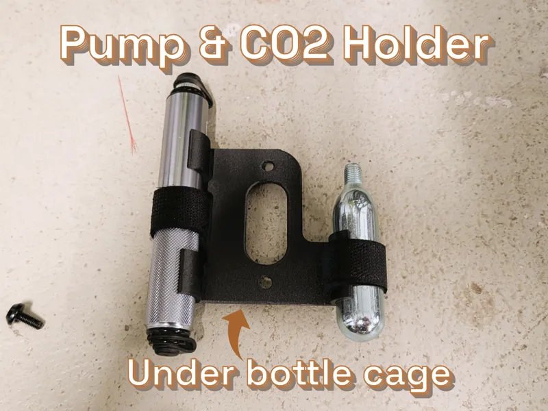 Pump and CO2 Holder (under bottle cage, Lezyne)