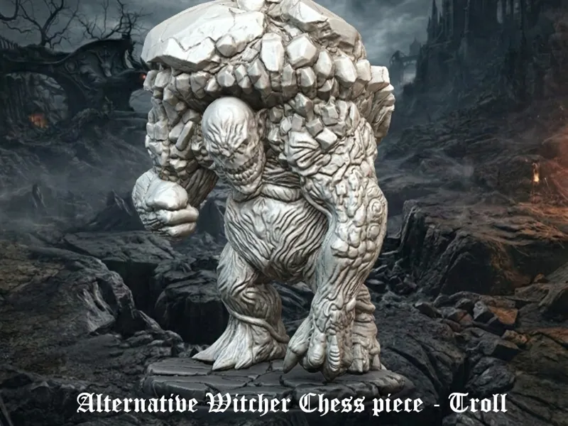 Alternative witcher chess piece - Troll
