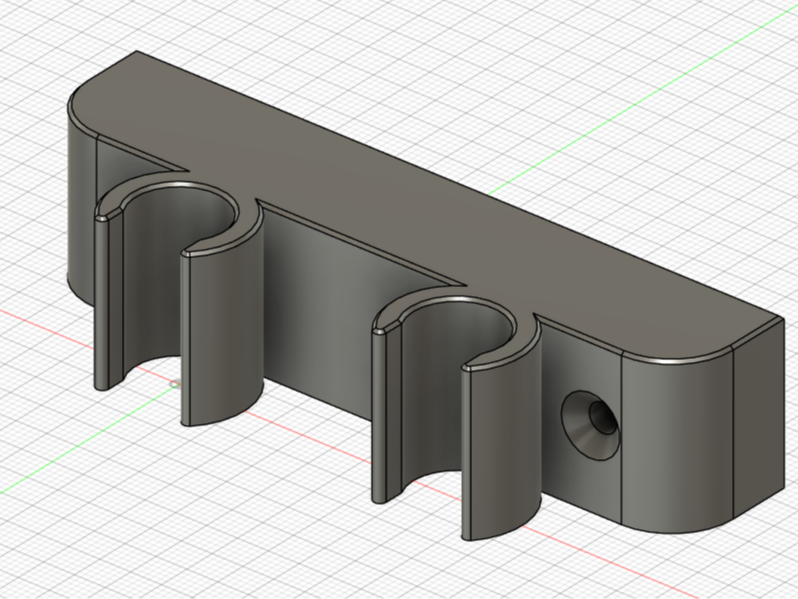 14mm Trail Pole Wall Mount / support b. de trail