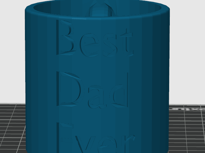Best Dad Ever Mug with handle on the inside