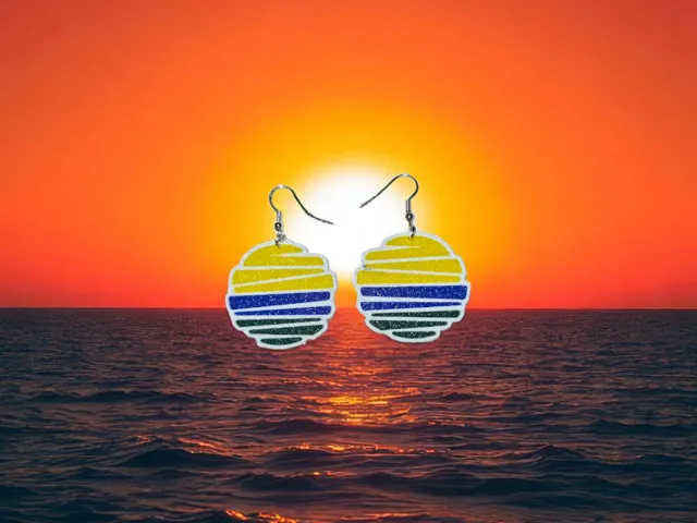 Jagged sunset earrings