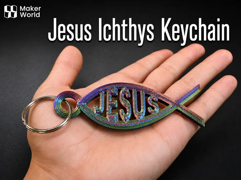 Jesus Fish Keychain