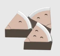 Cake Pieces with 1, 2 and 3 holes