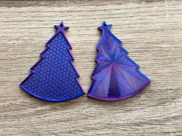 Patterned Christmas Tree earrings