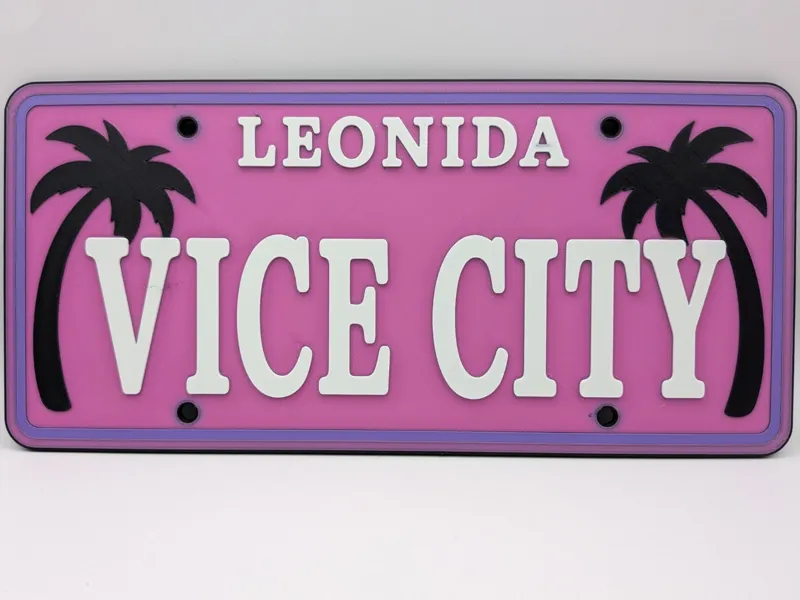 GTA VI car plate Vice City / Leonida plate 2