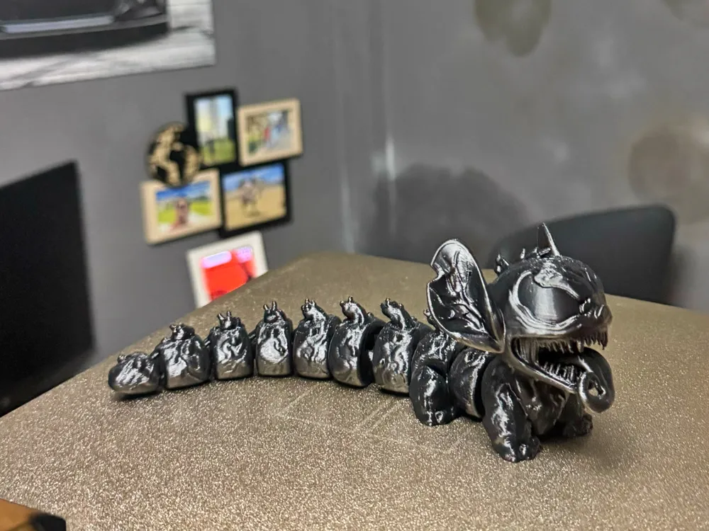 Venom Stitch Flexi Dragon - Fantasy Dragon Toy - Free 3D Print Model ...