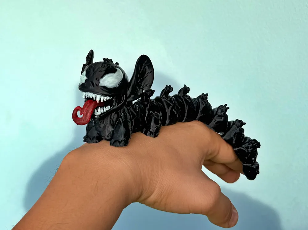 Venom Stitch Flexi Dragon - Fantasy Dragon Toy - Free 3D Print Model ...