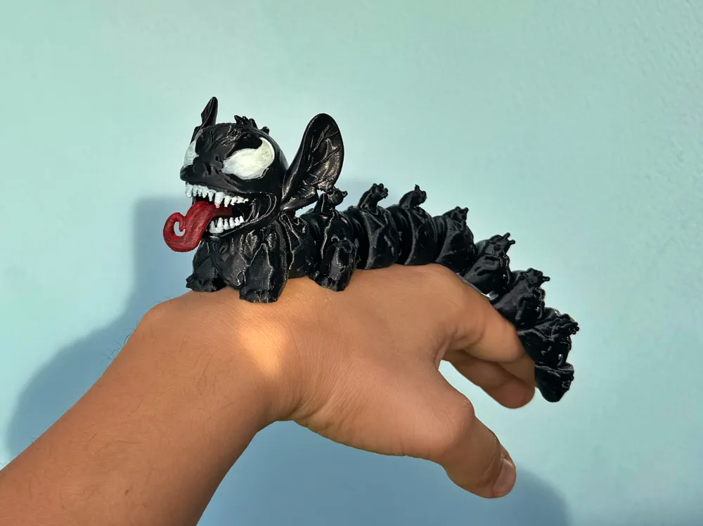 Venom Stitch Flexi Dragon - Fantasy Dragon Toy - Free 3D Print Model ...