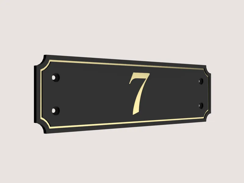 Door plate (with STEP file to customize)