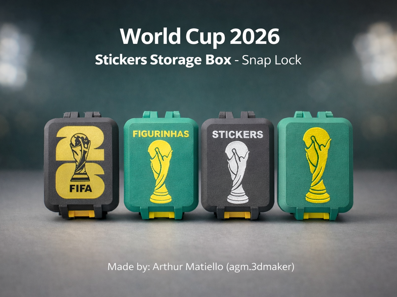 World Cup 2026 Stickers Storage Box – Snap Lock