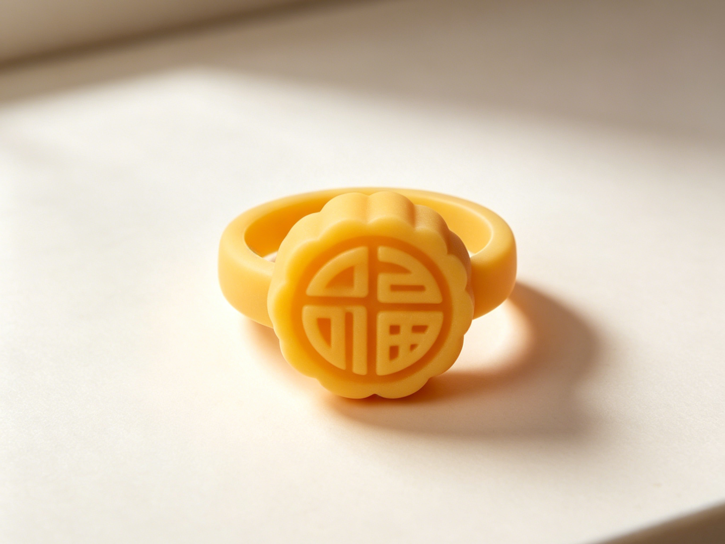 月饼戒指-中秋节儿童戒指-公主首饰过家家女童玩具