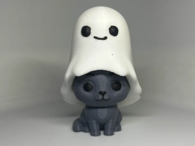 Ghost on a Cat - Multipart + Magnet Version