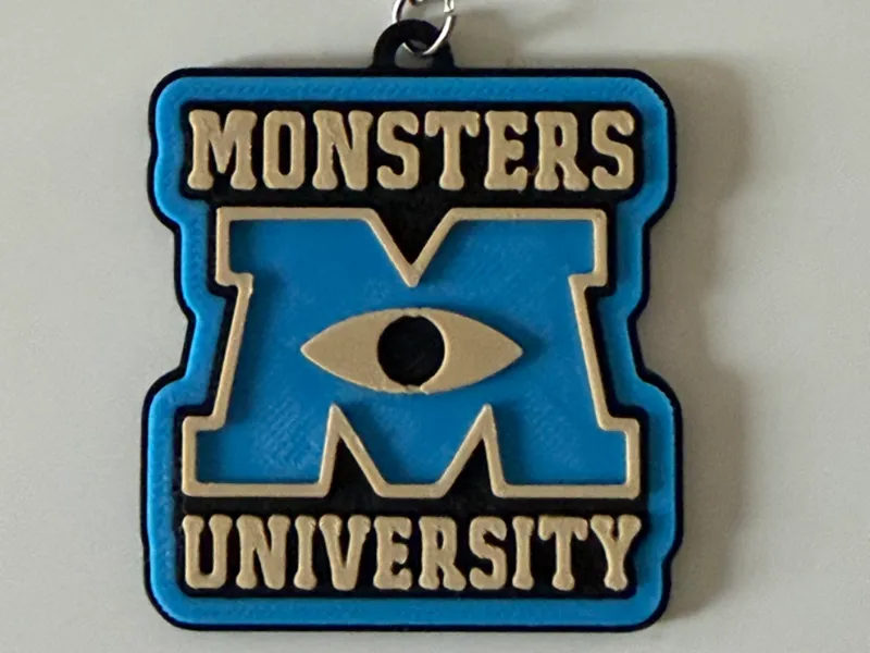 Monsters University Keychain – Multicolor 3D Print