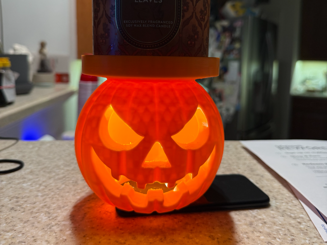 Pumpkin 3 wick candle holder 3D model