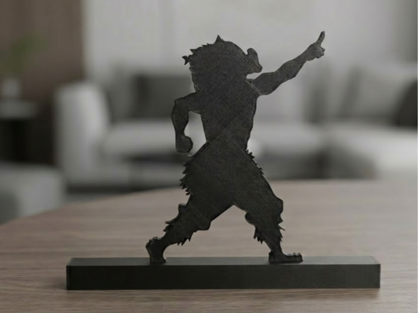 Inosuke Hashibira 3D print Silhouette 87