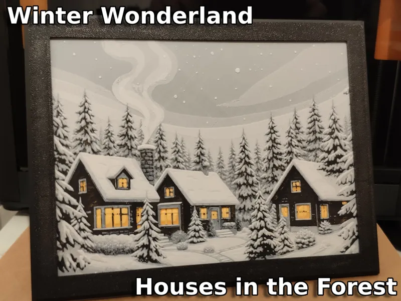 Winter-Wunderland #6 - Häuser im Wald