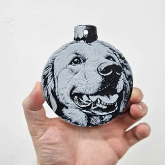 Golden retrieve christmas bauble